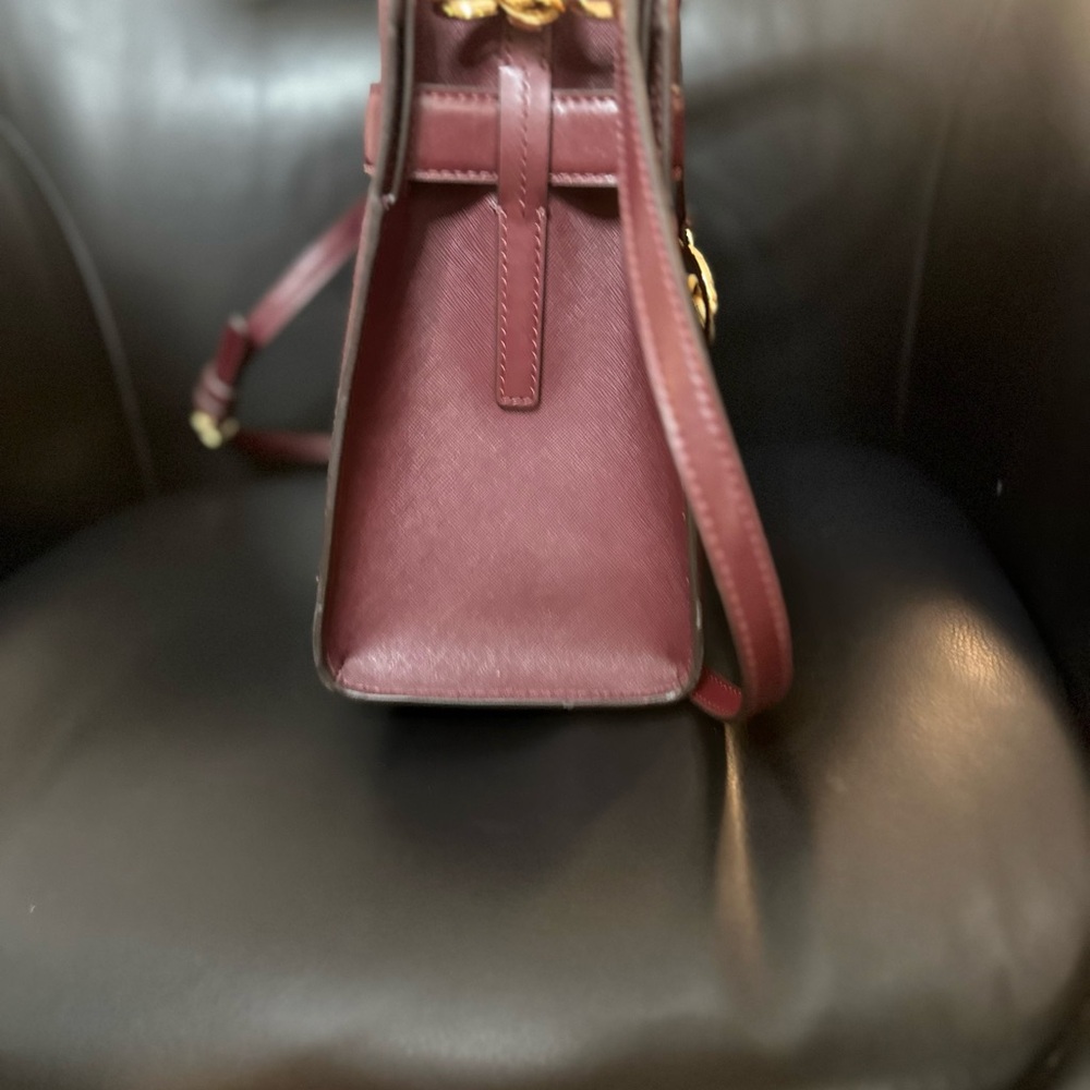Michael Kors Rayne Satchel Bag in Burgundy Merlot - Picture 8 of 11